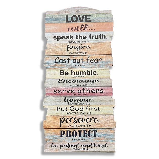 Stacked Plaque - Small - Love Will ....